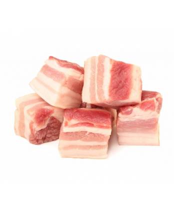 有皮猪三层肉丁 1cm  Pork Belly Cube Skin On (2kg/pkt)