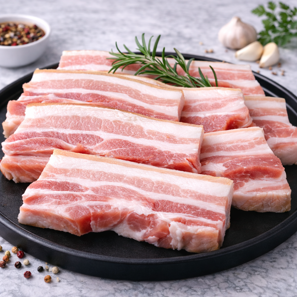 猪三层肉切片(巴西带皮) 3/4MM PORK BELLY SLICE(L)