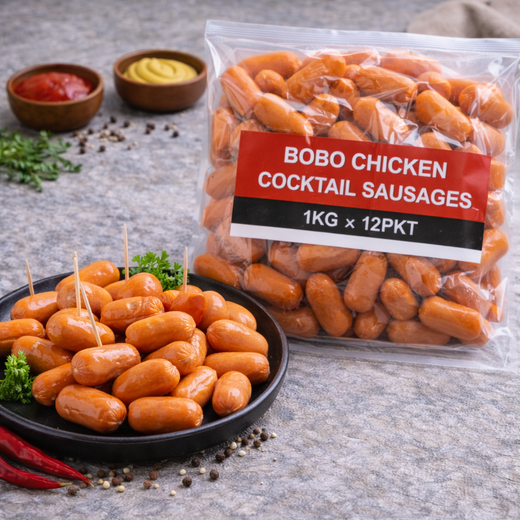 鸡肉迷你香肠（短粒)BOBO  CHICKEN COCKTAIL SAUSAGES 1KG*12PKT