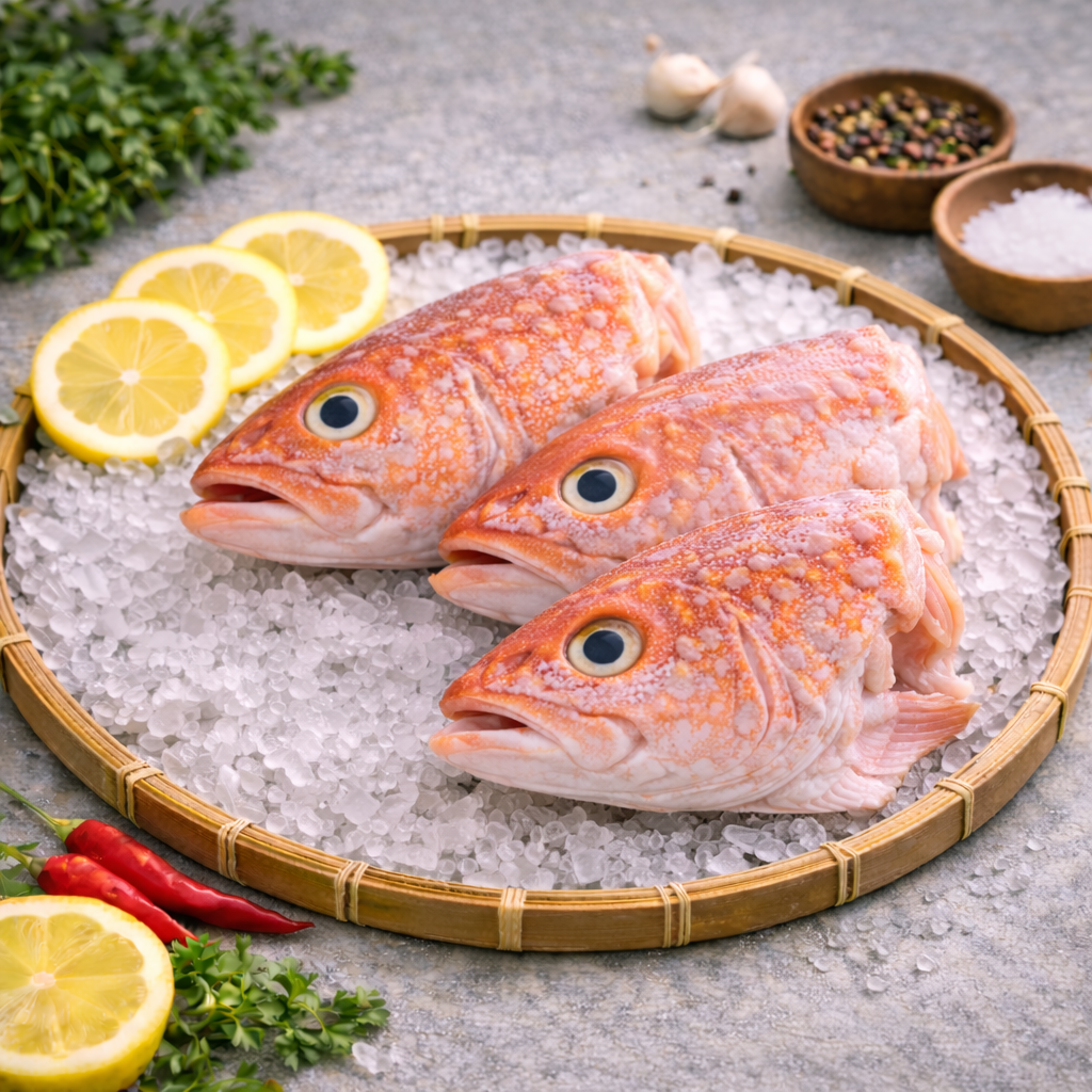 新鲜红鸡鱼头 FRESH GROUPER HEAD