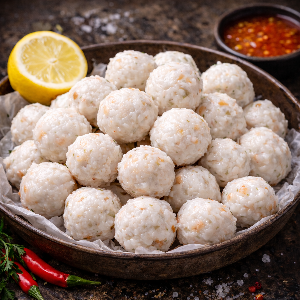 鲜味墨鱼丸 TASTY CUTTLEFISH BALL(M)(1KG/PKT)