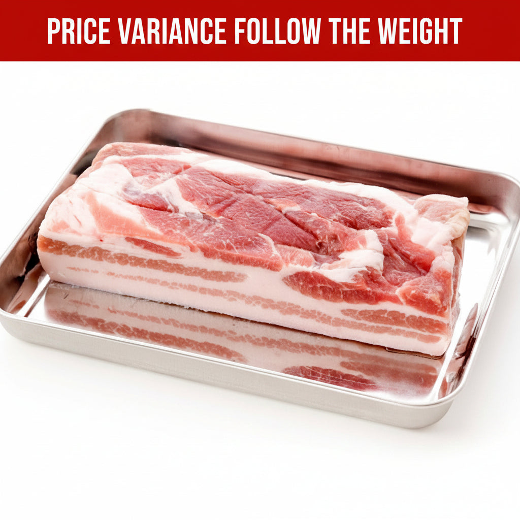 猪三层肉(巴西) PORK BELLY SKIN ON SINGLE RIBBED-KG